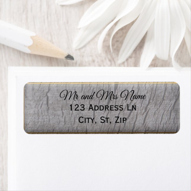 Rustic Wood Texture tree bark Label (Insitu)