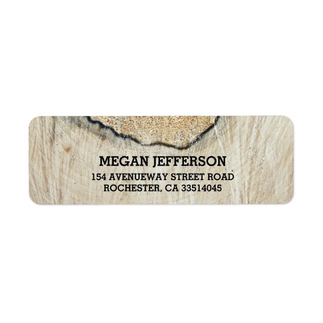 Rustic Wood Texture Wedding Label (Front)