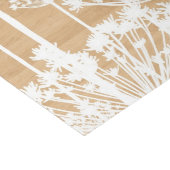 Rustic Wood Texture with White Dandelion Pattern Tissue Paper (Corner)