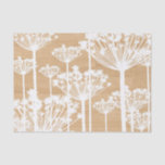 Rustic Wood Texture with White Dandelion Pattern Tissue Paper<br><div class="desc">Add some rustic accent to your gifts with this craft paper tissue. It features white dandelion pattern on wood texture background. Other patterns are available.</div>