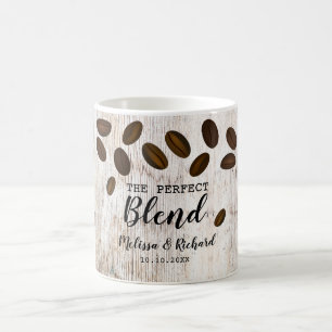 Rustic Wood The Perfect Blend Coffee Wedding Coffee Mug