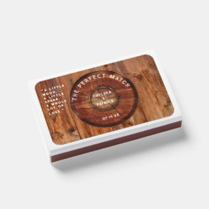 Rustic Wood The Perfect Match Wedding Favor Chic