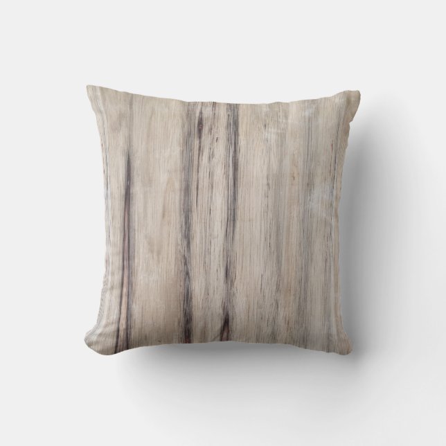 Rustic Wood Throw Pillow (Front)