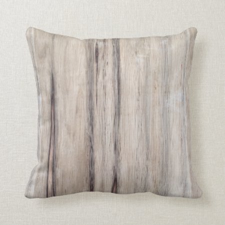 Rustic Wood Throw Pillow