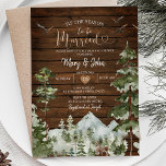 Rustic Wood Tis the season to be married Wedding Invitation<br><div class="desc">Rustic Wood Tis the season to be married Wedding</div>
