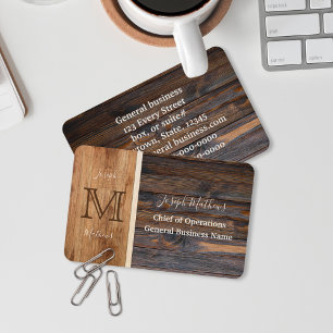 Rustic Wood Tone Business Card