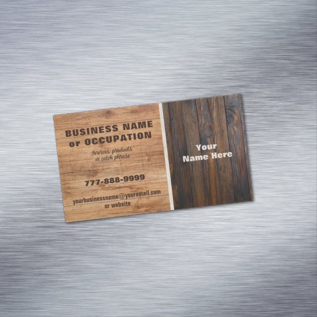 Rustic Wood Tone Business Card (In Situ)