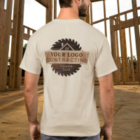 Rustic Wood Tone Contractor Logo
