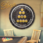 Rustic Wood Tone Grain Cheers n Beers drinking Dart Board<br><div class="desc">Cozy Living. Rustic Wood Tone Grain Cheers n Beers drinking Beer Dart Board. The multiple fun corn hole set is perfect for your occasion and makes the perfect personalized Gift,  it's great for graduation weddings,  parties,  family reunions,  and just everyday fun. Our easy-to-use template makes personalizing e</div>