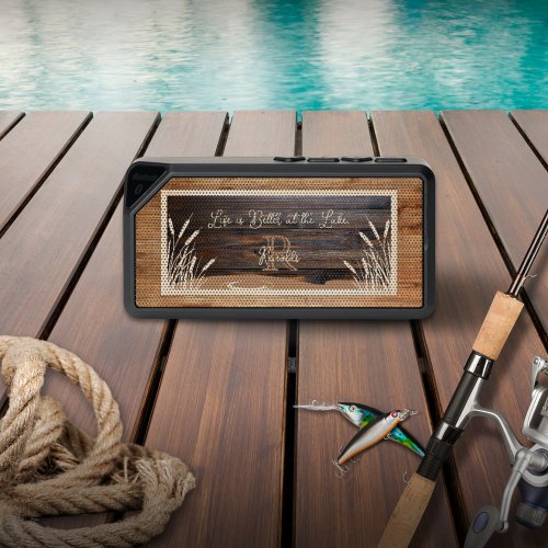  Rustic Wood Tone Lake Bluetooth Speaker