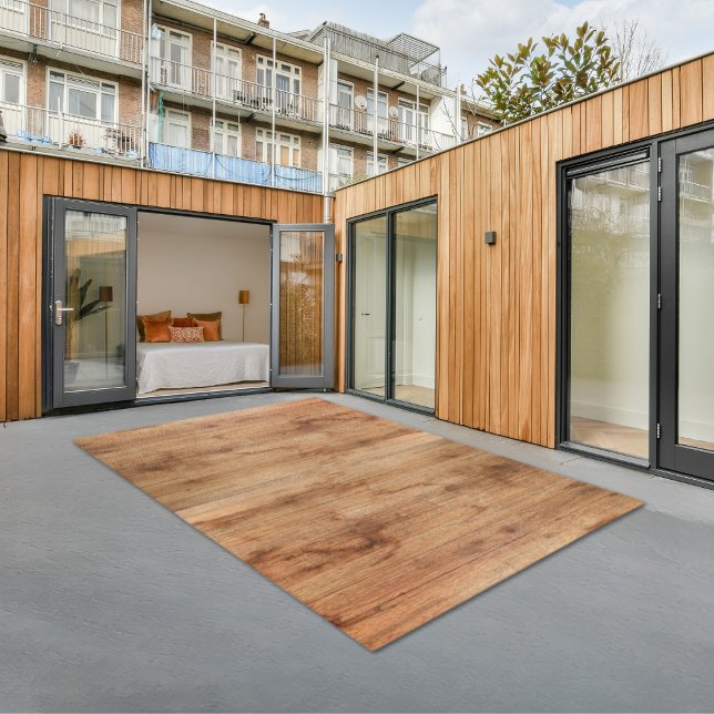 Rustic Wood Tone Light Tan Large Area Outdoor Rug (Creator Uploaded)