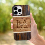 Rustic Wood Tone Monogram Case-Mate iPhone 14 Pro Max Case<br><div class="desc">Dress your phone up in the Rustic Wood Tone Monogram phone case with it's rich warm wood tones..</div>