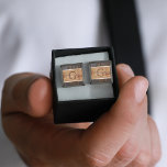 Rustic Wood Tone Monogram Cufflinks<br><div class="desc">Add classic style to your wardrobe with the Rustic Wood Tone Monogram Cufflinks. Easily personalize with your monogram and name. These are an excellent gift idea for wedding groomsmen with several styles to choose from.</div>