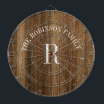 Rustic Wood Tone Monogram  Dart Board<br><div class="desc">This Rustic Wood Tone Monogram Dart Board is the perfect addition for your home,  garage,  college,  dorm room fun game room. Also a great gift for loved ones.  Personalize with your name. Easy to customize. Get yours today!</div>