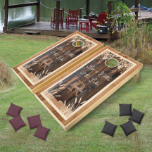 Rustic Wood Tone Monogram Lake