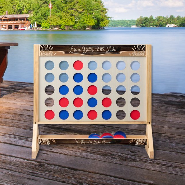 Rustic Wood Tone Monogram Lake Fast Four (Creator Uploaded)