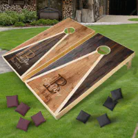 Ohio State Rustic Triangle Cornhole boards