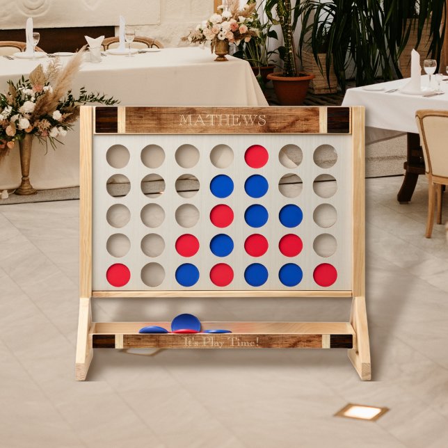 Rustic Wood Tone Tan Fast Four Game (Creator Uploaded)