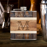 Rustic Wood Tone Wedding Best Man Flask<br><div class="desc">The Rustic Wood Tone Wedding Best Man Flask is an excellent gift for your wedding party or bachelor party.</div>