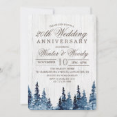 Rustic Wood Tree Wedding Anniversary Invitation (Front)