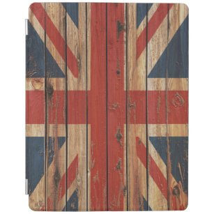 Rustic Wood United Kingdom Flag iPad Smart Cover