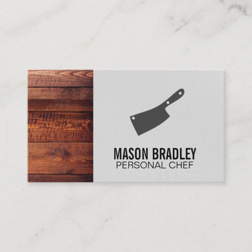 Rustic Wood Utensils  Executive Chef  Wood Business Card