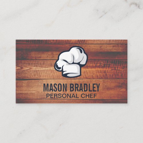 Rustic Wood Utensils  Personal Executive Chef Business Card