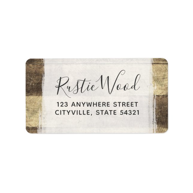 Rustic Wood Vintage Country Farm Barn Boards Label (Front)