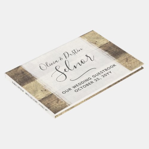 Rustic Wood Vintage Country Farmhouse Wedding Guest Book