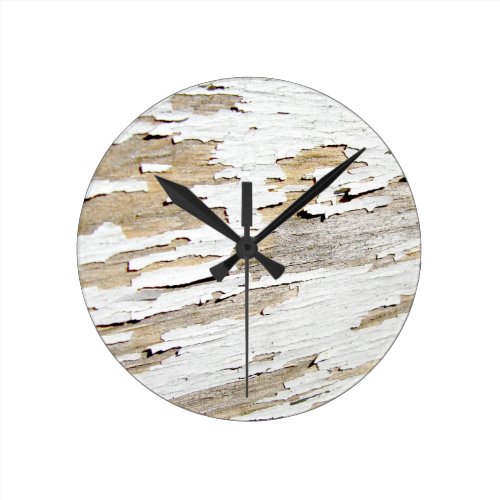 Rustic Wood Vintage Design Round Clock