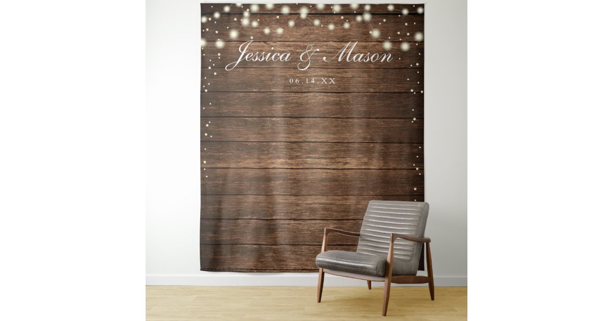 Rustic Wood Wall Backdrop Wedding Photo Backdrop Zazzle
