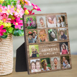 Rustic Wood We Love You Grandma 14 Photo Collage Plaque<br><div class="desc">Create your own photo collage plaque with 14 of your favorite pictures on a wood texture background for an unique keepsake gift for grandma. Personalize with grandchildren names and we love you the most Grandma message.</div>