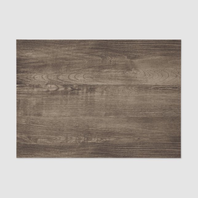 Rustic Wood Weathered Farmhouse Board Pattern Tissue Paper (Front)