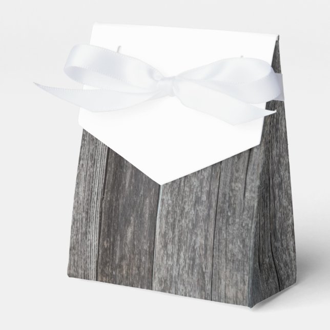Rustic Wood Wedding Favor Boxes (Front Side)