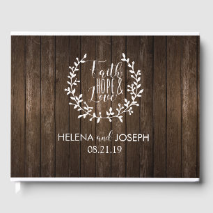 Rustic Wood Wedding Guestbook