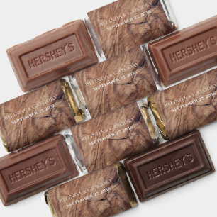 Rustic Wood Wedding Hershey's Miniatures