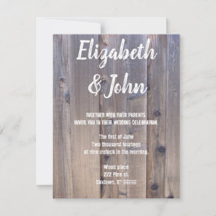 Rustic Wood Wedding Invitations