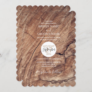 Rustic Wood Wedding Invitations