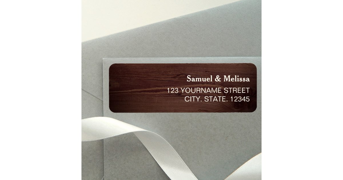 Bahan Rustic Label Rustic Wood Wedding Label | Zazzle