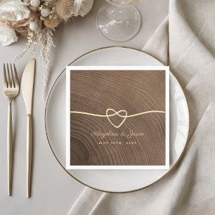 Rustic Wood Wedding Napkins