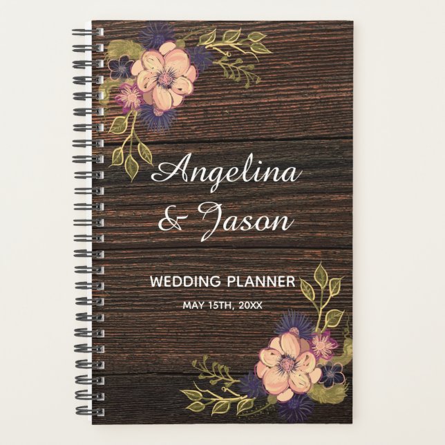 Rustic Wood Wedding Planner (Front)
