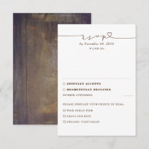 Rustic Wood Wedding RSVP