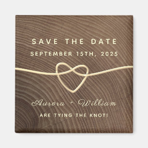 Rustic Wood Wedding Save The Date Invitation Magne Magnet