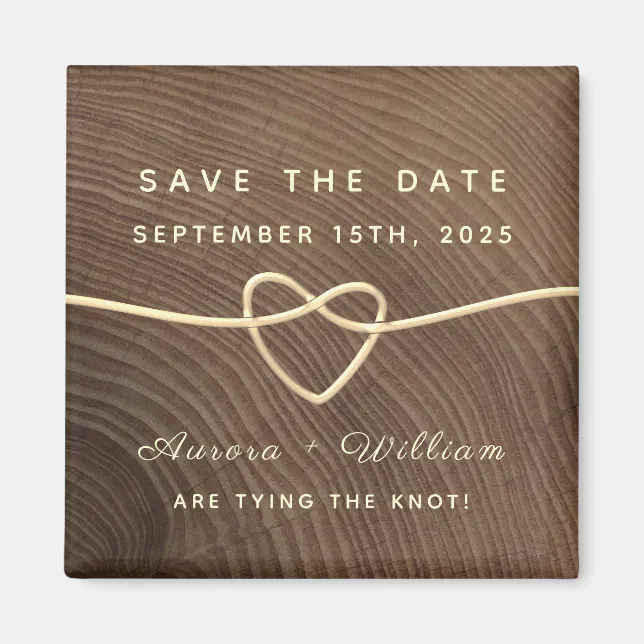 Rustic Wood Wedding Save The Date Invitation Magne Magnet | Zazzle