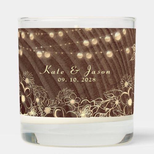Rustic Wood Wedding Scented Candle
