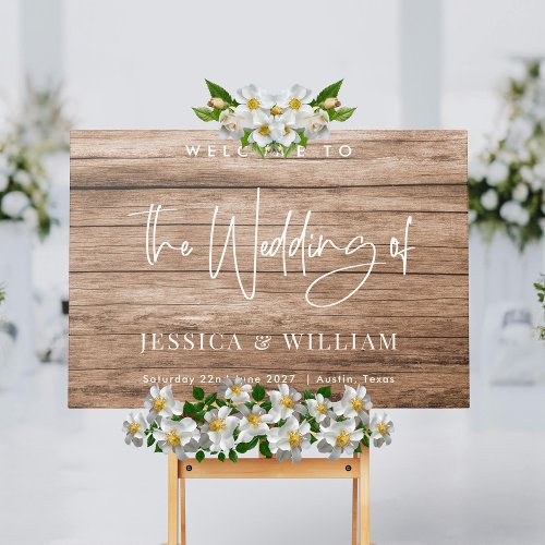 Rustic Wood Wedding Sign for Modern Couples