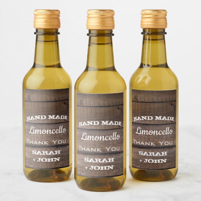 Rustic Wood Wedding Thank You Favor  Wine Label (Bottles)