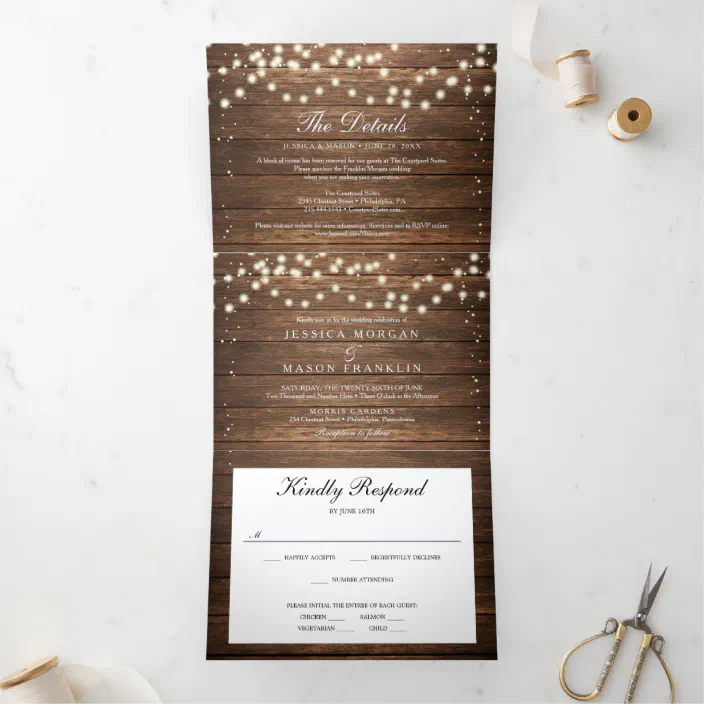 Rustic Country Eucalyptus Vase Cotton Wood Wedding Invitations with RSVP Option Quantity of 50 Rustic Country Eucalyptus Vase Cotton Wood Wedding Invitations with RSVP Option Quantity of 50