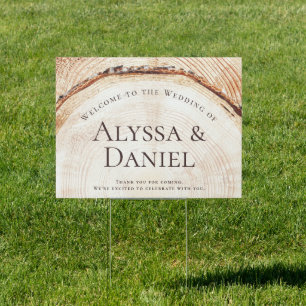 Rustic wood wedding Welcome sign Custom
