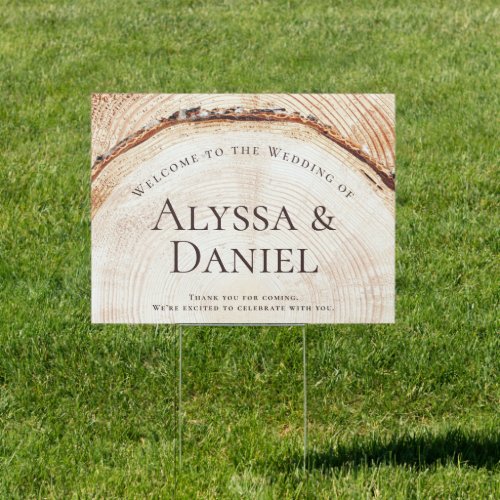 Rustic wood wedding Welcome sign Custom